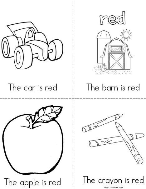 I love the color red Book from TwistyNoodle.com Activities With The Color Red, Red Kindergarten Activities, Color Red Coloring Sheet, Things That Are Red Preschool, Red Crafts For Toddlers, Red Activities For Preschool, Red Worksheets For Preschool, Red Day Activity, Color Red Activities