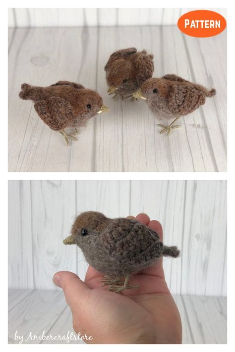 Crochet Bird Patterns Free, Sparrow Crochet, Bird Crochet Pattern, Bird Crochet, Crochet Bird, Crochet Bird Patterns, Felted Crochet, Sparrow Bird, Crochet Birds