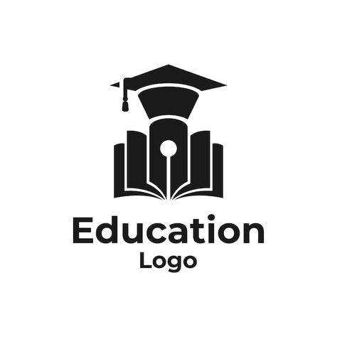 Education logo with graduation hat, pen,... | Premium Vector #Freepik #vector #graduation-logo #bookstore-logo #academy #academic Degree Logo Design, Academic Logo Design, Educational Logo, Logo Design Academy, Education Logo Design Creative, Logo Design University, Book Silhouette, Author Dreams, Foundation Logo