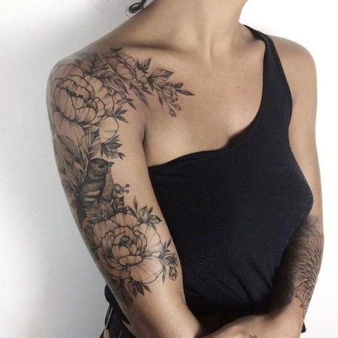 Azalea Flower Tattoo, Cool Half Sleeve Tattoos, Azalea Flower, Flower Tattoo Shoulder, Upper Arm Tattoos, Tattoo Women, Shoulder Tattoos For Women, Best Sleeve Tattoos, Sleeve Tattoos For Women