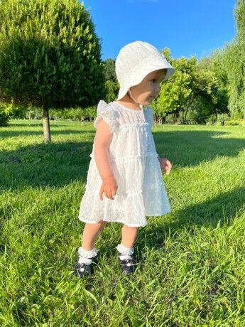 Baby Girl Swiss Dot Frill & Ruffle Trimed Smock Dress | SHEIN USA Smocked Baby Girl Dresses, Smocked Baby Dresses, Swiss Dot, Baby Girl Dresses, Smock Dress, Ruffle Dress, No Frills, Baby Dress, Dress P