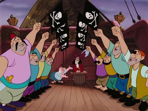 Pirate Crew (Peter Pan) | Disney Wiki | Fandom powered by Wikia Captain Hook Peter Pan, Film Peter Pan, Pirate Songs, Peter Pan 1953, Pirate Crew, Peter Pan Disney, Peter Pan And Tinkerbell, The Pirates, Davy Jones