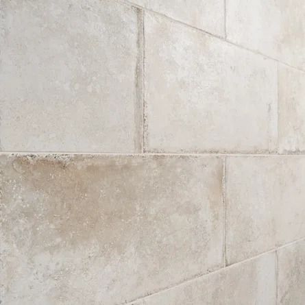 Bond Tile Alcazar 12" W x 24" L Porcelain Stone Look Wall & Floor Tile | Wayfair Artmore Tile, Stone Look Wall, Rustic Tile, Bathroom Farmhouse Style, Beige Tile, Travertine Stone, Large Format Tile, Stone Look Tile, Accent Tile