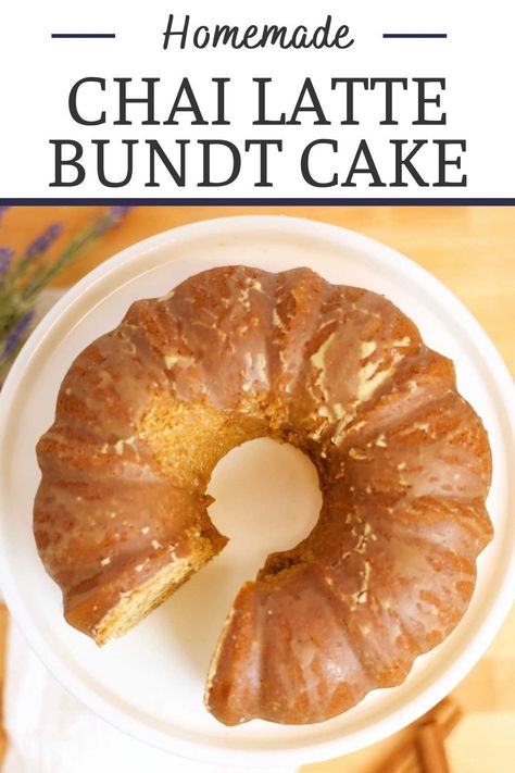 Chai Tea Cake Recipe, Chai Cake Recipe, Homemade Chai Latte, Chai Recipes, Mini Bundt Cakes Recipes, Chai Cake, Homemade Chai, Tea Cakes Recipes, Chai Recipe