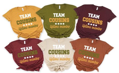 Thanksgiving Cousin Crew Shirts, Cousins Weekend Shirts, Cousin Day Ideas, Cousins Shirts Ideas, Cousin Day, Cousins Trip, Cousins Shirts, Cousin Shirts, Funny Clothes