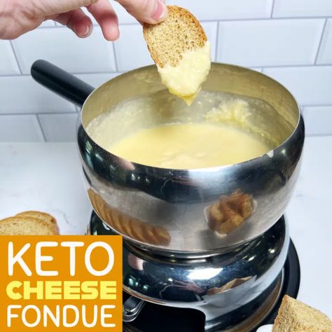 Keto Cheese Fondue, Keto Fondue Recipes, Keto Fondue, How To Make Fondue, Fondue Dippers, Fondue Recipes Cheese, Fontina Cheese, Fondue Pot, Keto Cheese