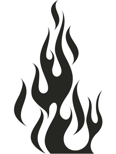 Fire Stencil Templates, Flame Stencil Templates Free Printable, Airbrush Stencils Templates Free, Flame Tattoo Stencil, Tattoo Templates Stencil, Printable Tattoo Designs Stencil, Fire Outline, Flame Artwork, Fire Clothing