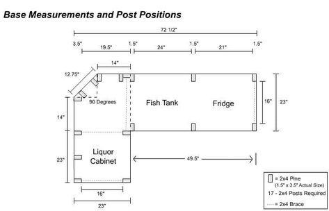 Free DIY Home Bar Plans - 8 Easy Steps Diy Home Bar Plans, Bar Plans Diy, Bar Layout, Build Your Own Bar, Building A Home Bar, Home Bar Plans, Basement Bar Plans, Basement Bar Design, Bar Dimensions