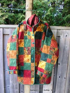 Patchwork Jacket Pattern, Quilt Jacket Pattern, Sweatshirt Jackets Patterns, Quilted Sweatshirt Jacket, Quilted Coat Pattern, Quilted Jacket Pattern, Sweatshirt Makeover, Quilted Coats, Quilted Clothing