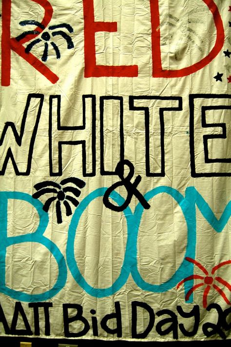 Red, white, and BOOM.  ADPi. Adpi Recruitment, Red White And Boom, Kappa Delta Sorority, Formal Ideas, Sorority Ideas, Diamonds In The Sky, College Sorority, Bid Day Themes, Alpha Omicron Pi