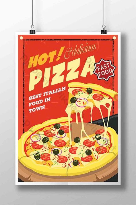 Creative Pizza Food Poster#pikbest#Templates#Poster#Creative Creative Advertising Poster, Food Festival Poster, Pizza Flyer, Spaghetti Pizza, Creative Pizza, Pizza Poster, Poster S, Pizza Branding, Pizza Design