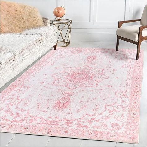 Amazon.com: Sofrug Area Rug 5x7 - Vintage Honeycomb Non Slip Bedroom Rug Pink Rug Soft Faux Wool Carpet Foldable & Machine Washable Rugs for Living Room Nursery Room Dorm Kids Playroom Home Office : Home & Kitchen Pink Dorm Room Decor, Dorm Items, Princess Couture, Pink Dorm Rooms, Rugs Pink, Pink Dorm, Bathroom Apartment, Tiny Room, Dorm Room Inspo