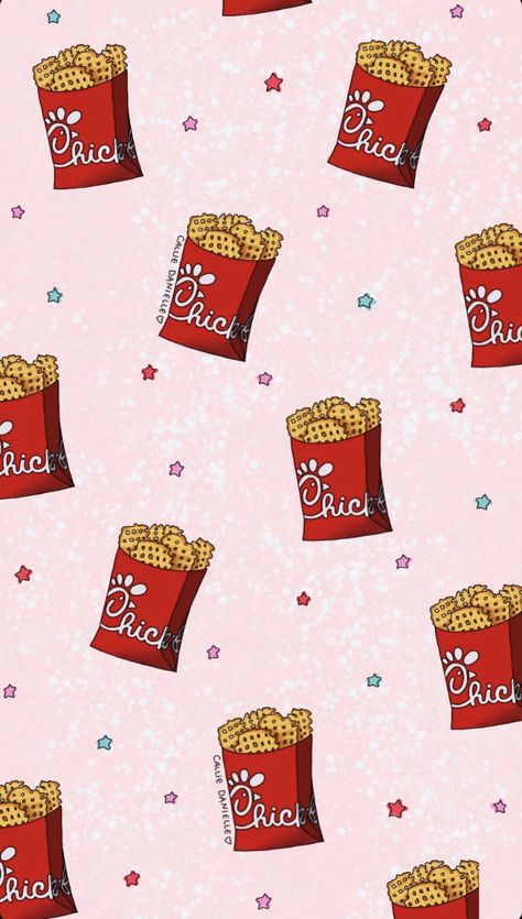 Preppy Restaurant Background, Chickfila Wallpaper, Chick Fil A Fries, Phone Wallpaper Preppy, Wallpaper Iphone Kawaii, Chick Fil A Drawing, Chick Fil A Wallpaper, Preppy Pink Leopard Wallpaper, Preppy Pink Peel And Stick Wallpaper