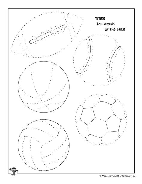 Summer Sports Tracing Worksheet | Woo! Jr. Kids Activities : Children's Publishing Summer Sports Preschool Theme, Sports Writing Activities Preschool, Sports Fine Motor Activities Preschool, Sport Themed Activities For Preschool, Sports Craft For Preschoolers, Sports Theme Preschool Crafts, Sports Kindergarten Activities, Olympic Worksheets For Preschool, Sports Art Projects For Kids