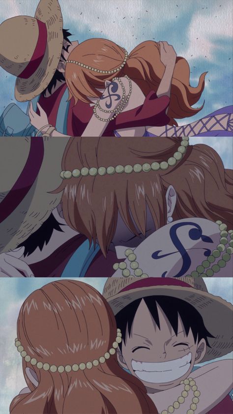 Nami X Luffy, Manga Matching Icons, One Piece Luffy Anime, Manga Matching, One Piece Fairy Tail, One Piece Ep, Luffy Nami, Luffy X Nami, One Piece Meme