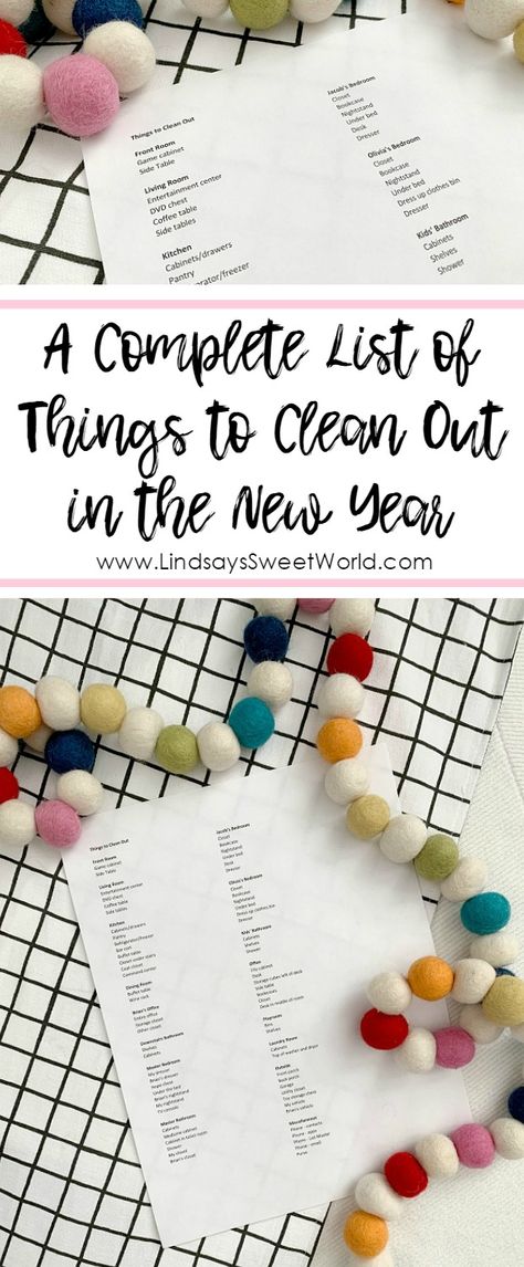 Lindsay's Sweet World: A Complete List of Things to Clean Out in the New Year Kids Bathroom Cabinets, Things To Clean, Bookcase Closet, Dining Room Buffet Table, Bathroom Shelf Cabinet, Toy Storage Chest, Closet Under Stairs, Closet Desk, Utility Closet