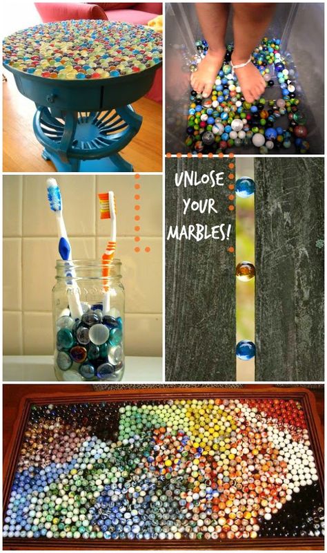 Upcycle: Finding your marbles | the ReFab Diaries Marble Projects Diy Crafts, Art With Marbles, Crafts With Marbles, Baked Marbles, Marble Crafts, Marbles Crafts, Diy Crafts For Teen Girls, Diy Marble, Craps