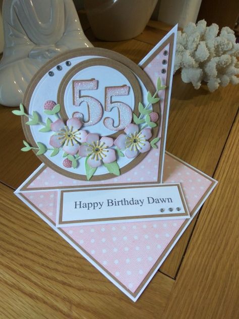 Twisted Easel Cards, Side Step Card, Tonic Cards, Confirmation Cards, Fancy Fold Card Tutorials, Step Cards, Birthday Cards For Women, Shaped Cards, Easel Cards