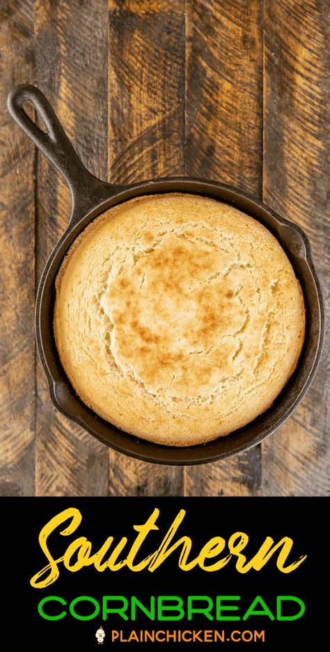 Easy Southern Cornbread, Cornbread Southern, Easy Mexican Cornbread, Easy Homemade Cornbread, Southern Cornbread Recipe, Southern Cornbread Dressing, Southern Style Cornbread, Easy Cornbread Recipe, Best Cornbread Recipe