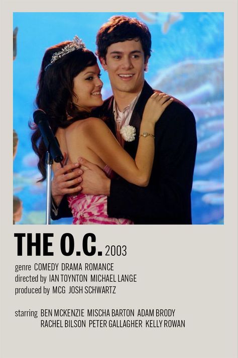 The Oc Polaroid Poster, The Oc Poster, Show Polaroid Poster, Summer Movies, Peter Gallagher, Ben Mckenzie, Movie Journal, Adam Brody, Mischa Barton