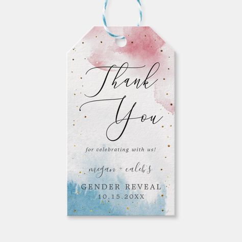 Watercolor Gender Reveal, Twin Birthday Themes, Gender Reveal Favors, Gender Reveal Party Favors, Gender Reveal Themes, Gender Reveal Gifts, Gender Party, Script Text, Gender Reveal Decorations