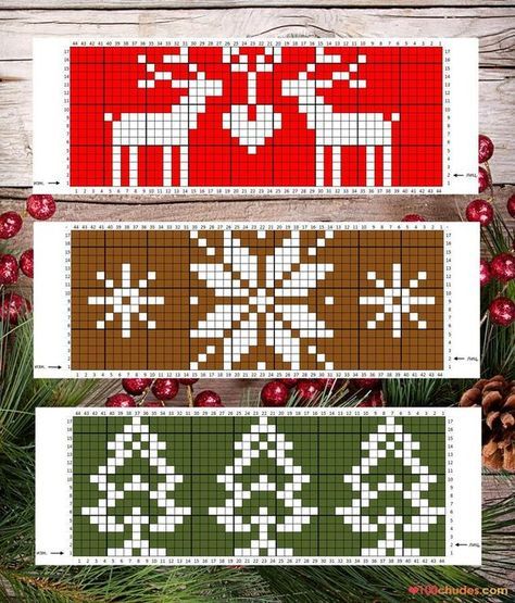 Cross Stitch Christmas Patterns, Christmas Mosaics, Colorwork Chart, Cross Stitch Christmas Stockings, Graph Crochet, Fair Isle Knitting Patterns, Fair Isles, Colorwork Knitting, Christmas Stocking Pattern