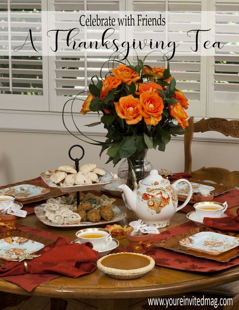 Get inspired with our Thanksgiving Tea table design and fall recipes.  We're nuts about tea time! Thanksgiving Tea Party, Thanksgiving Tea, Autumn Tea Party, Tea Time Table, Tea Table Design, Healthy Thanksgiving Recipes, Tea Party Table, Thanksgiving Dinner Recipes, Autumn Tea