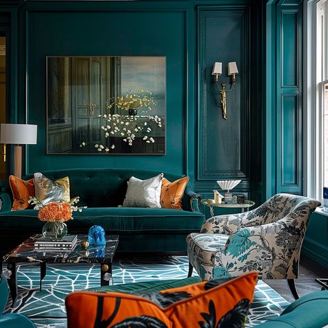 Desiging with F&B Mere GReen and dimity — Living Bright Interiors Jewel Tone Velvet Couch, Velvet Couches Living Room, Velvet Sofa Living Room Ideas, Cozy Contemporary Living Room, Jewel Tone Living Room, Content Room, Dreamy Living Room, Lavish Living Room, Cozy Contemporary