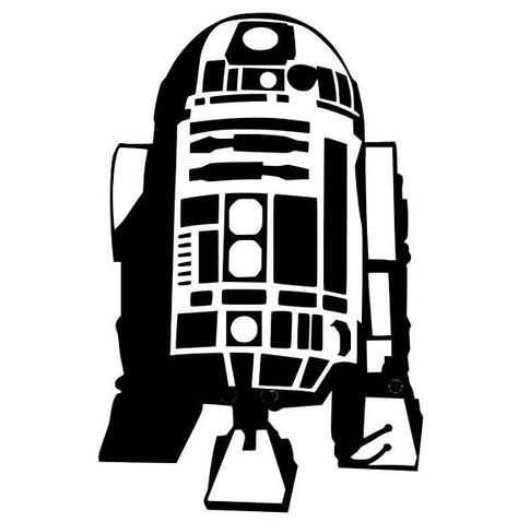 Star Wars R2-D2 Vinyl Decal Sticker Star Wars Stencil, Star Wars Silhouette, Star Wars Crafts, Star Wars Room, Printable Star, R2 D2, Star Wars Tshirt, Star Wars Party, Star Wars Shirts