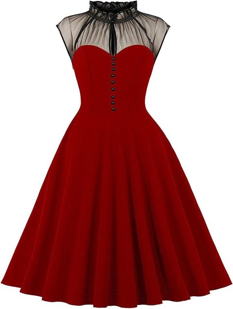 Fabrics. Can you get me this shade of red? Purple Summer Dress, Flare Dresses, Mens Gold Bracelets, Midi Length Skirts, Vintage Elegant, Pastel Goth, Dress Vintage, Fitted Bodice, Elegant Dress