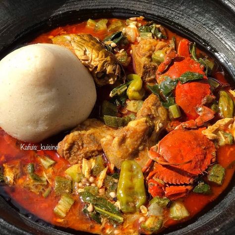 Delicious banku and okro soup for #GhanaMonth Ghana Banku And Okro Soup, Ghanaian Recipes, Okro Soup, Food Moodboard, Egusi Soup, Okra Stew, Ghana Food, Ghanaian Food, West African Food