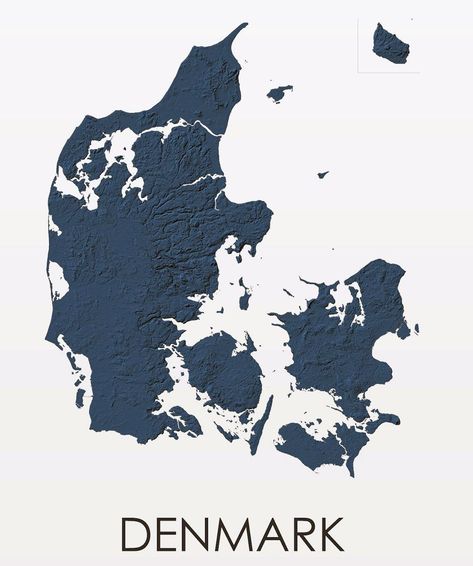 Map Of Denmark, Denmark Aesthetic, Denmark Map, Maps Aesthetic, Map Projects, Country Maps, Topographic Map, Royal Copenhagen, Old Map