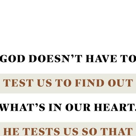 John MacArthur on Instagram: "God doesn’t have to test any of us to find out what’s in our heart. God tests us so that we can find out. In other words, He assists us in doing that spiritual inventory. He assists us in self-examination. I need to know and you need to know the strength of our faith, and so God brings trials into our lives to demonstrate to us the strength or weakness of our faith. If you are right now going through a severe trial, it is revealing to you the strength or weakness of your faith, isn’t it? To listen to today's radio broadcast, Foundations, Volume Two, visit the link in bio." John Macarthur, In Other Words, I Need To Know, Faith In God, To Listen, Christian Quotes, Our Life, Need To Know, How To Find Out