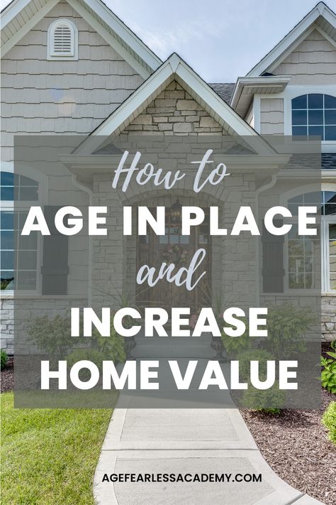 It’s a myth that home modifications for seniors and accessible home renovations will always decrease home resale value. Some of the best home updates for resale value include a spa-like age in place bathroom, home elevator and great kitchen remodel. Real estate buyers will appreciate universal design architecture with a first floor house design and open floor plan. If you want more home design ideas to increase home value while aging in place and aging well, click to read more! Aging In Place Bathroom Design, Age In Place Home Plans, Aging In Place House Plans, First Floor House Design, Universal Design Architecture, Elderly Home Design, Age In Place Bathroom, Architect Photoshoot, Aging In Place Bathroom