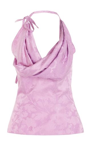 MODA OPERANDI: ROSIE ASSOULIN Swoop There It Is Tie-Shoulder Top… Wrap Up Top, Pink Halter Top, Fest Outfits, Rosie Assoulin, Aesthetic Outfit Ideas, Alternative Outfits, Wearing Clothes, The Purple, Colorful Fashion