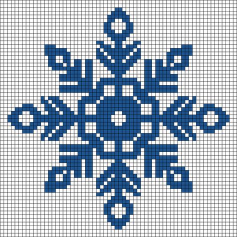 Snowflake Alpha Pattern, Cross Stitch Snowflake Pattern, Snowflake Knitting Chart, Snowflake Pixel Art, Snowflake Cross Stitch, Christmas Ornament Template, Crochet Patterns Filet, Xmas Cross Stitch, Cross Stitch Christmas Ornaments