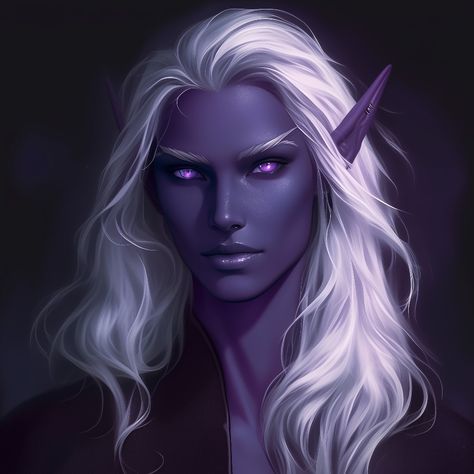 Purple Skin Character, Purple Elf, Dark Powers, Alien Ideas, Skins Characters, Girl Portraits, Arthurian Legend, Wood Elf, Warrior Princess