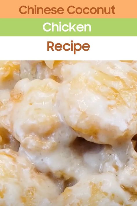 Chinese Chicken And Garlic Sauce, Snow White Chicken Chinese, Coconut Chicken Chinese Buffet, Coconut Sauce For Chicken, Pineapple Coconut Chicken, Coconut Sauce Chicken, How To Make Coconut Shrimp, Homemade Coconut Shrimp, Coconut Fried Chicken