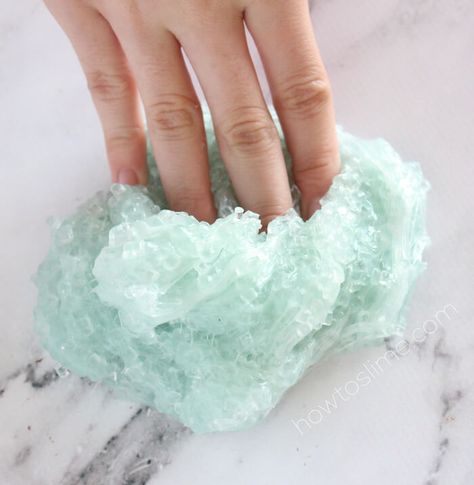 How To Make Crunchy Slushie Slime Recipe | How to Slime Types Of Slime, Preschool Craft Ideas, Making Fluffy Slime, Borax Powder, Crunchy Slime, Slime No Glue, Slime Ideas, Slime Recipes, Preschool Craft