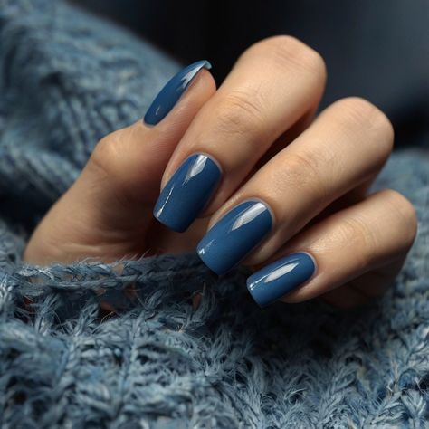 🌼 Stylish Blue Fall Nails fall nails Fall Blue Nail Designs, Blue Nails For Fall, Blue Fall Nails Designs, Blue Nails Fall, Denim Blue Nails, Fall Nails Blue, Fall Blue Nails, Winter Blue Nails, Blue Fall Nails