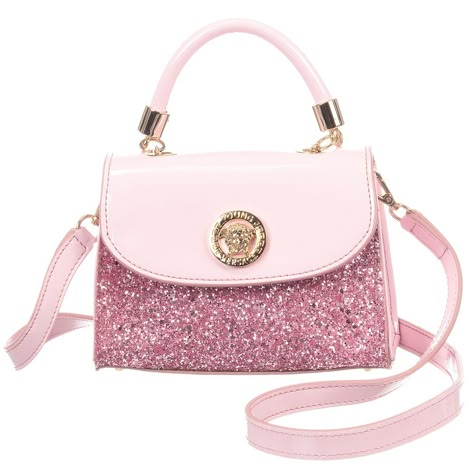 Versace Bag, Glitter Bag, Versace Kids, Versace Handbags, Womens Designer Bags, Versace Bags, Girly Bags, Luxury Purses, Pretty Bags