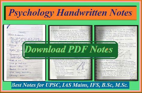 Psychology Handwritten Notes are important for CTET, UPSC, PSC, MPPSC, TET and other competitive exams. These are also very helpful for competitive exams such as B.Sc., MSc, and PhD Entrance Test etc.  Here you will get Chapterwise Psychology Handwritten Notes Study Material. Chapters include Psychology Handwritten Notes in English,, Chapterwise Psychology Handwritten Notes in English, Intelligence, Personality, Stress Management,  Psychological Disorders and Therapies, Attitude Ctet Notes In English, Notes In English, Study Psychology, Upsc Notes, Psychology Notes, Notes Study, Psychology Disorders, Child Psychology, Activities Preschool