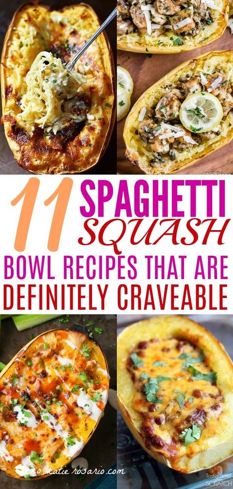 Easy Spaghetti Squash, Spaghetti Squash Recipes Healthy, Spaghetti Squash Recipes Easy, Best Spaghetti, Creative Recipes, Spaghetti Squash Recipes, Pescatarian Recipes, Bowl Recipes, Paleo Dinner