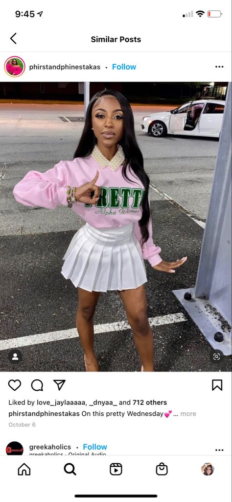 Aka Outfits Alpha Kappa Alpha Homecoming, Phirstdayout Aka, First Day Out Aka, Probate Outfit Greek Aka, Aka Outfits Ideas, Aka Probate Outfits, Alpha Kappa Alpha Photoshoot, Aka First Day Out Outfits, Aka Founders Day Outfit