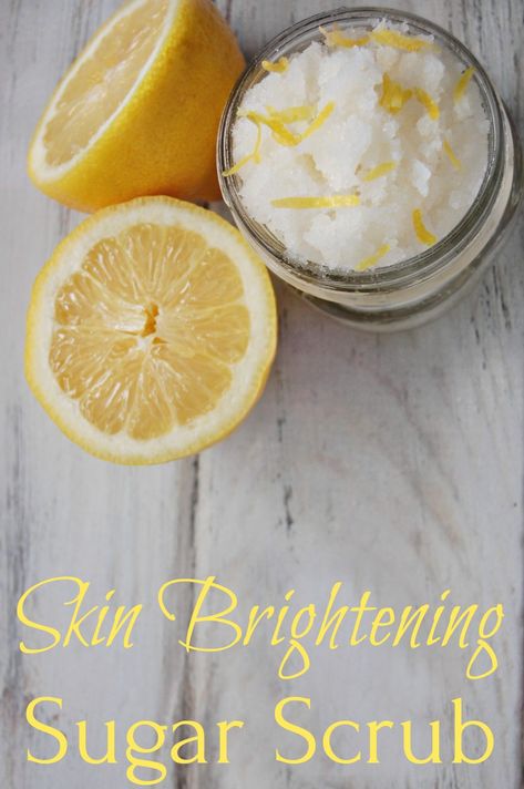 Skin Brightening Sugar Scrub -Skin brightening lemon, moisturizing coconut oil, and skin smoothing sugar all combine to make this fresh skin brightening sugar scrub. #sugarscrub #lemon #skinbrightening #naturalskincare #greenbeauty Scrub Skin, Coconut Oil For Skin, Oil Skin Care, Fresh Skin, Skin Care Recipes, Diy Skin Care, Diy Skin, Homemade Skin Care, Anti Aging Skin Products