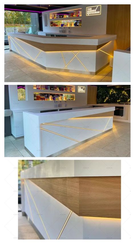 #barcounter #bardesign #interiordesign #barfurniture #Corian #solidsurface #factory #customfurniture #restaurantbar #winebar #cafecounter Restaurant Counter Design, Cash Counter Design, Restaurant Bar Counter, Contemporary Restaurant, Restaurant Counter, Kitchen Bar Counter, Cash Counter, Bar Counter Design, Restaurant Bar Design