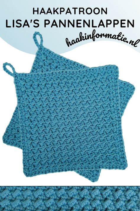 Wil je mijn pannenlappen ook haken? Ik heb het haakpatroon voor je uitgeschreven. Je vindt het gratis haakpatroon op Haakinformatie Modern Haken, Crochet Baby Cap, Advanced Knitting, Crochet Embellishments, Creative Knitting, Crochet Stitches Free, Crochet Potholders, Cap Patterns, Crochet Patterns For Beginners