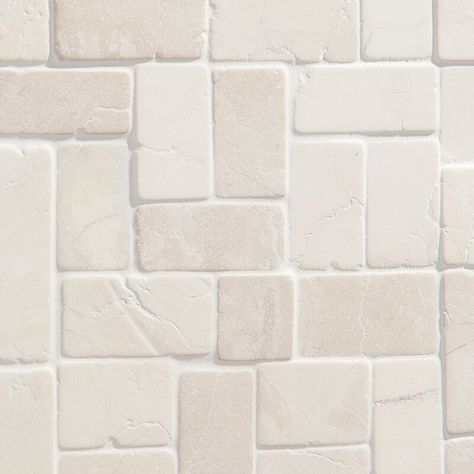 Ivy Hill Tile Countryside Interlocking 1" x 2" Natural Stone Pebbles Mosaic Wall & Floor Tile | Wayfair White Mosaic Tile, Affordable Tile, Wall Mosaic, Pebble Tile, Stone Mosaic Tile, Mosaic Floor, Pebble Mosaic, Ivy Hill Tile, Mosaic Wall Tiles