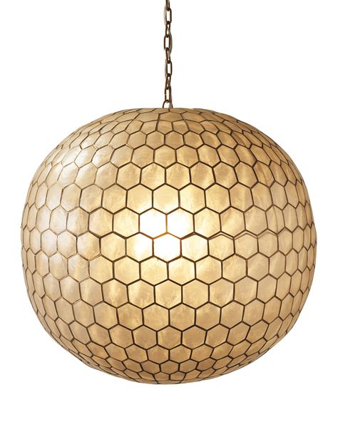 Capiz Honeycomb Chandelier - Serena & Lily Honeycomb Chandelier, Capiz Chandelier, Bee Room, Modern Hanging Lights, Shell Chandelier, Home Improvement Loans, Serena Lily, Multi Pendant, Capiz Shell