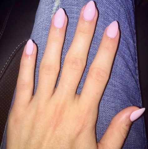 Short, almond, baby pink nails . Absolutely perfect for professionals! Baby Almond Nails, Pointy Nails Short, Short Almond Pink Nails, Super Short Almond Nails, Short Pointy Nails, Kitten Nails, Almond Nails Short, Short Almond Shaped Nails, Almond Shaped Nails Designs